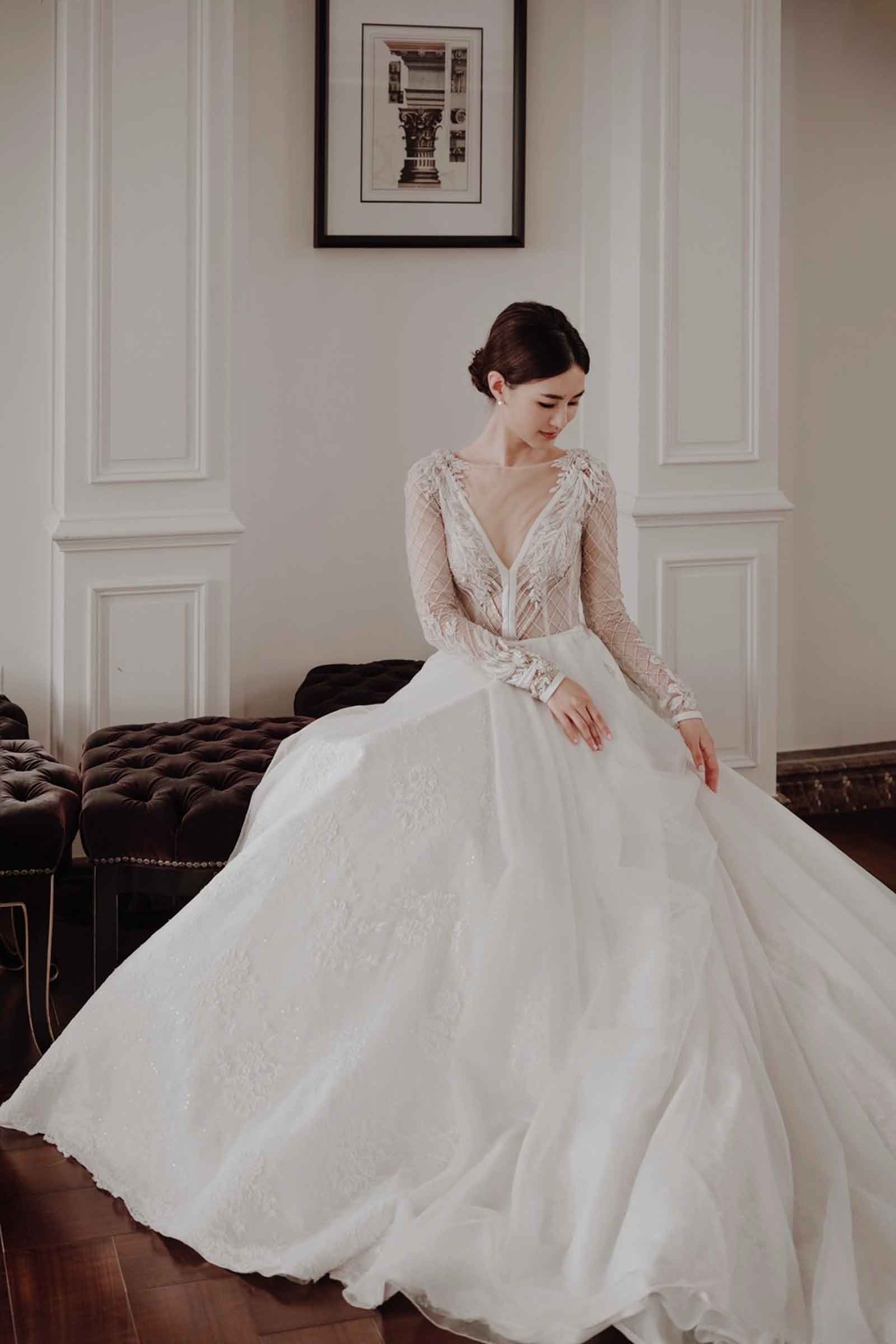 Jennifer wearing LETOII ATELIER haute couture